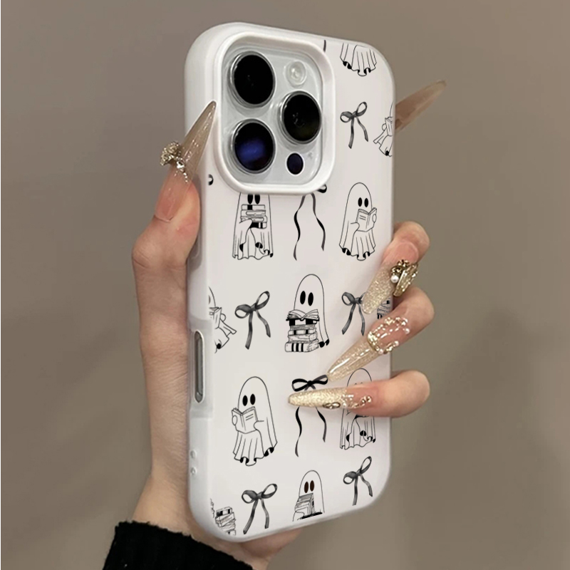 Apple Iphone 15 Pro Max - Casing Ponsel Motif Buku Hantu Halloween