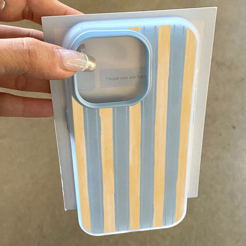 Samsung Galaxy A55 - Casing Ponsel Bergaris Kuning Stylish Untuk