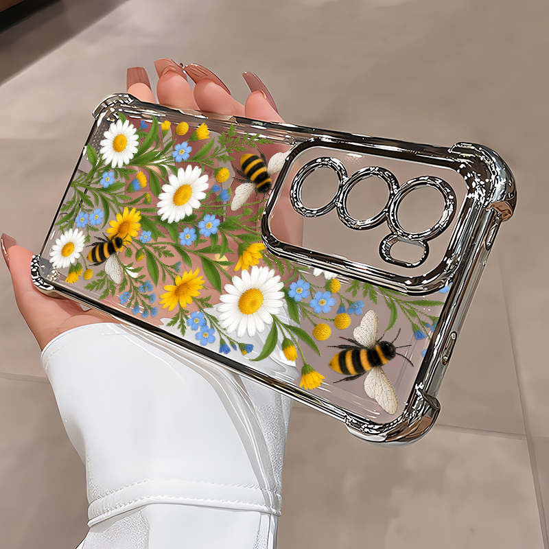 Casing Pola Bunga Daisy Lebah  - Oppo Reno 12 ulasan dan harga